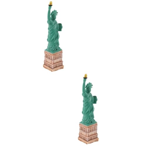 IMIKEYA Lot De 2 Statues De La Liberté en Résine Buste Réaliste Décoration Dintérieur De Bureau