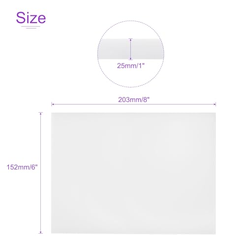 Image of DMiotech 6 x 8 x 1 Inch Plastic UHMW Sheets, Ultra High Molecular Weight Polyethylene, Opaque White Polyethylene Board for Automotive, Chemical, Manufacturing, DIY Home Kitchen