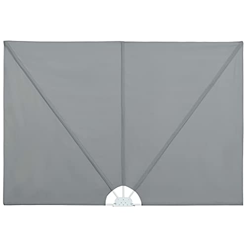 vidaXL Seitenfächer Terrasse 240x160cm Grau Balkonfächer Seitenmarkise Garten vidaXL Seitenfächer Terrasse 240x160cm Grau Balkonfächer Seitenmarkise Garten