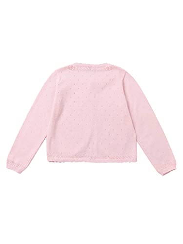 Kid Girls Long Sleeve Lace Flower Bolero Jacket Shrug Cardigan Dress Cropped Sweater Cover Up4