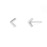 Boma Jewelry Sterling Silver"V" Chevron Stud Earrings