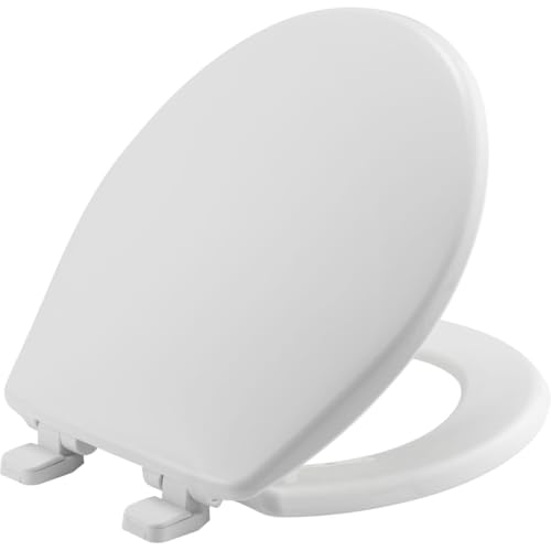 Image of Bemis 730SL Slow Close Toilet Seat, Hinges Never Loosen, Durable Plastic, Made in USA, Round, White