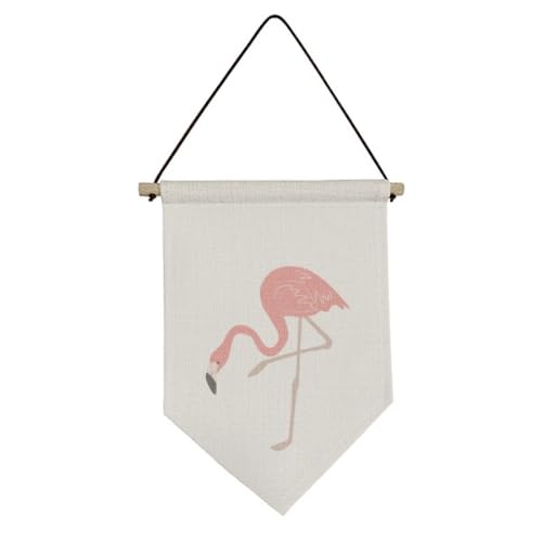 Drapeau en toile à suspendre avec bride debout vertical beige décoration de maison