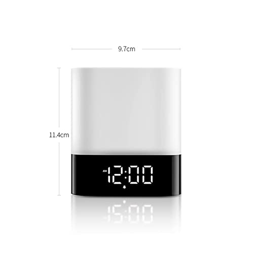 Night Light Bluetooth Speaker, Touch Sensor Control Multi-Color Change Bedside Lamp, Alarm Clock Digital Time Mp3 Player Bluetooth Speaker,Tf Card/Micro Sd/Aux Support #TOP5