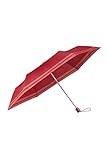 Samsonite Wood Classic S - 3 Section Auto Open Regenschirm, 26 cm, Rot (Sunset Red)