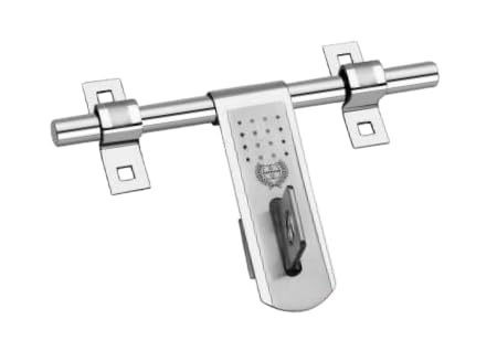 Image of Harrison BH0820 Heavy-Duty Glossy Finish Stainless Steel Aldrop for Main Door | Door Latch for Wooden Door, Gate, Double Door, Single Door | Door Accessories| 8 Inch, Rod Thickness 14mm (2 Set)