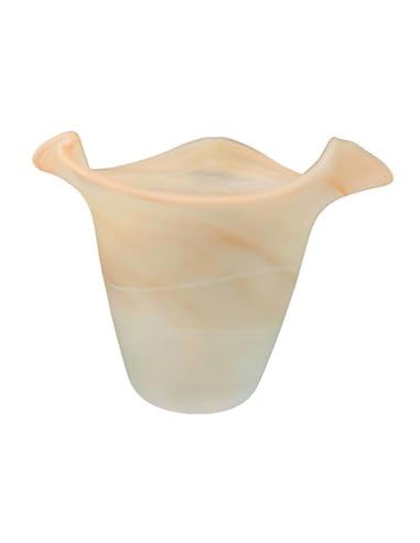 LTDE Tulipa de Cristal Aurora marrón Pastel Mate alabastro 15x11cm Apertura 3cm