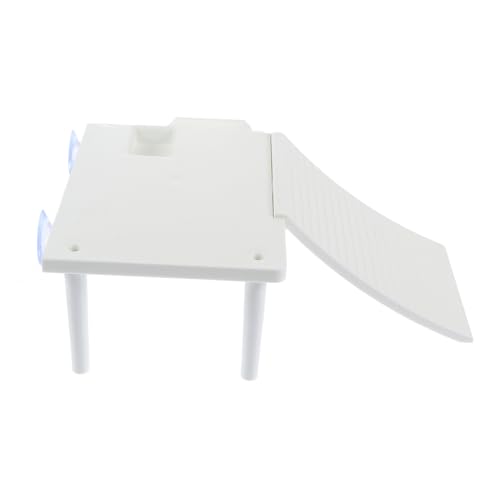 HYTROVE 1個 日没 亀の水槽 カメ キット プール ポンプ 装飾 スポンジ 砂 フローティング 水族館 止まり木 ケージ 池 動物 ドック 空気 サイフォン 魚 プラスチック 白い