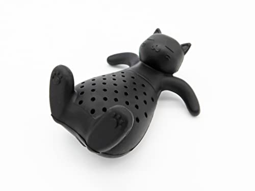 Silicone Tea Infuser, Tea Strainer For Loose Leaf, Max Temp. 446℉, Bpa-Free (Black Cat) #TOP30