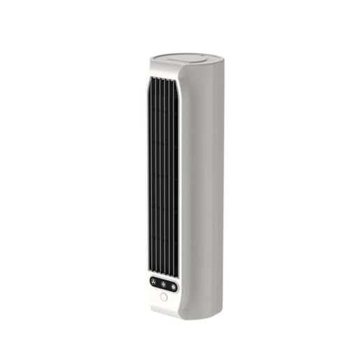 Vital CoolingBreeze Portable 3-speed fan with LED touch screen USB rechargeable for home and office (White)