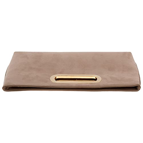 Image of Top Handle Faux Suede Clutch