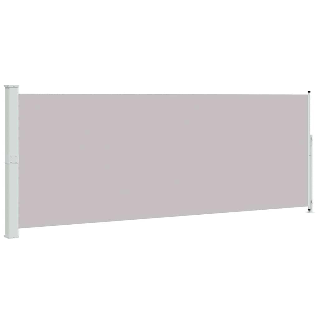 vidaXL Patio Retractable Side Awning - Weather-Resistant Outdoor Privacy Screen in Grey - 180x500 cm Size with Adjustable Height feature — image 1