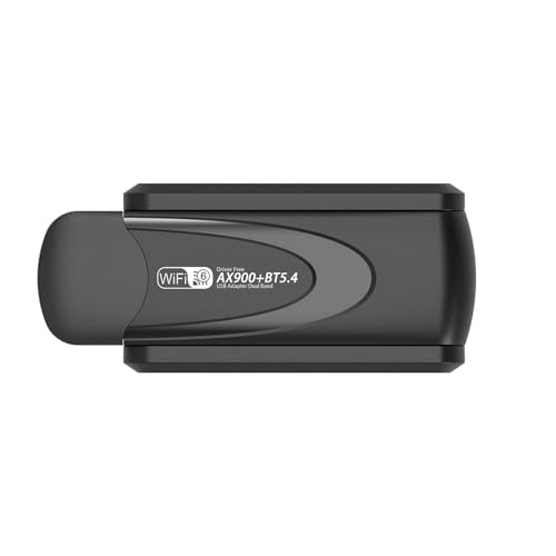 Image of Dual Band 900mbps WiFi USB Adapter with Bluetooth 5.4 | 2.4GHz & 5GHz Wireless Dongle | Driver-Free | Supports Windows 10 /11 | High-Speed USB WiFi Receiver for PC & Laptop