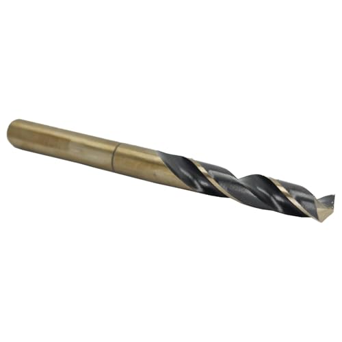 Image of Drill America 5 Piece High Speed Steel Black and Gold Reduced Shank Drill Bit Set in Plastic Pouch Case (9 /16 inch - 1 inch), POU Series