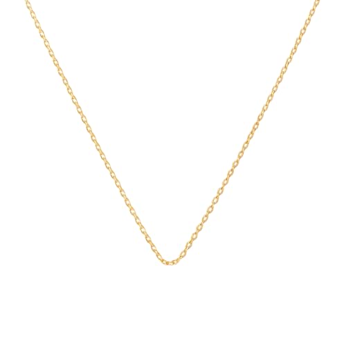 Collier plaqué or brillant et ajustable avec chaîne fine de 40 cm pour pendentif