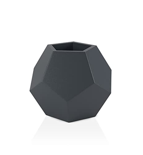 Forvega - Alma Topf, Höhe 53 cm, Lochdurchmesser 31,5 cm, modernes Design, langlebig und solide, für Haus und öffentlichen Raum, Gartendekoration, polnisches Produkt, anthrazit Cover