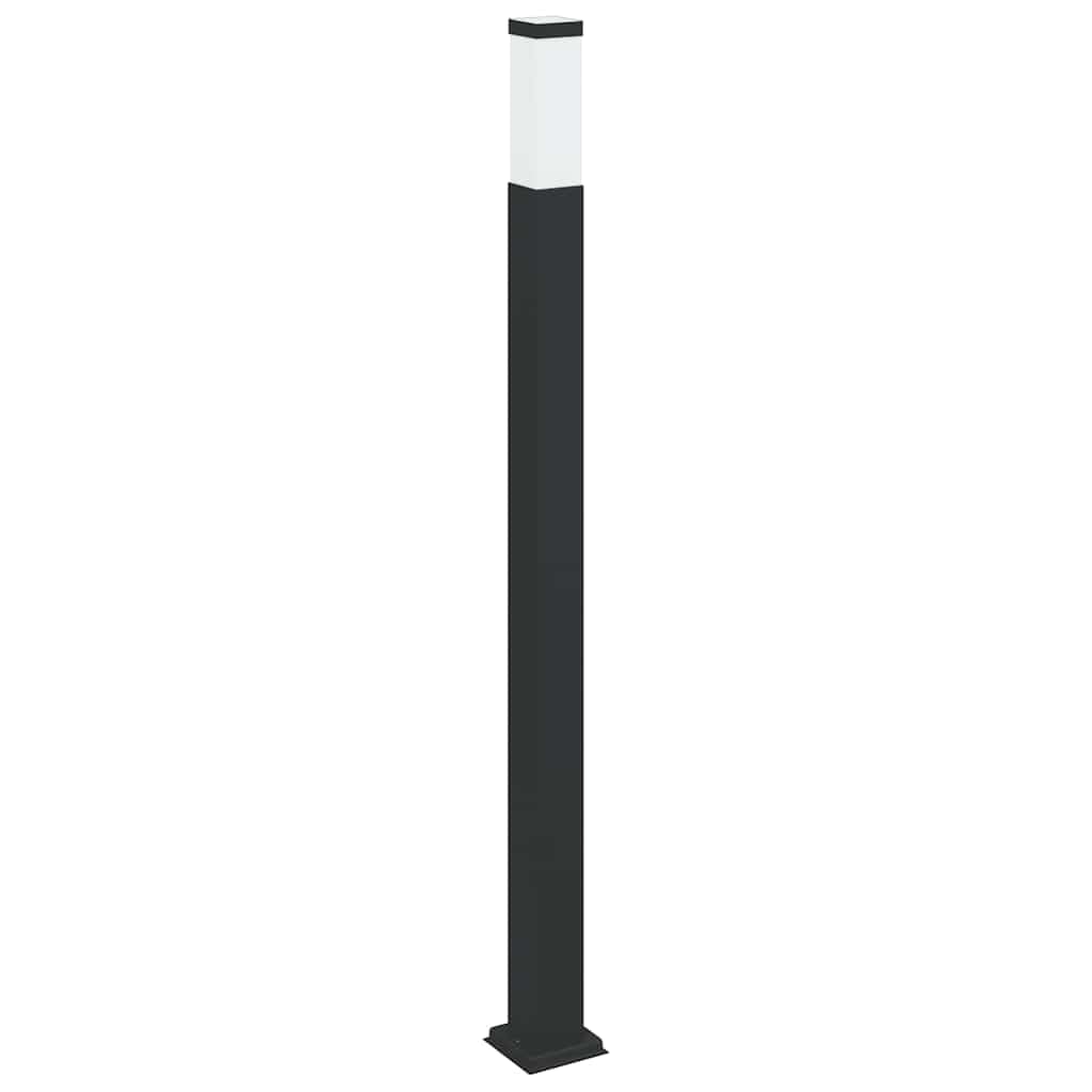 Lampy słupkowe 3 sztuki 110 cm czarne IP44 oświetlenie zewnętrzne stal