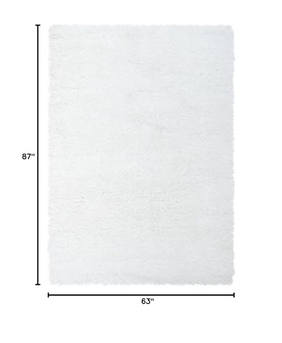 Tapete Well Woven Kuki Shag Blanco Ultra Suave 160x221 cm miniatura 2