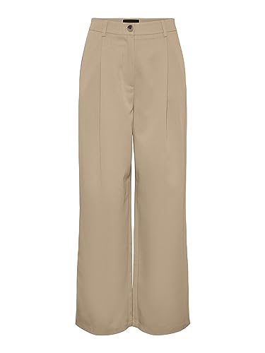 PIECES Pcthelma HW Pants Noos Pantalones, Crema Irlandesa, M para Mujer