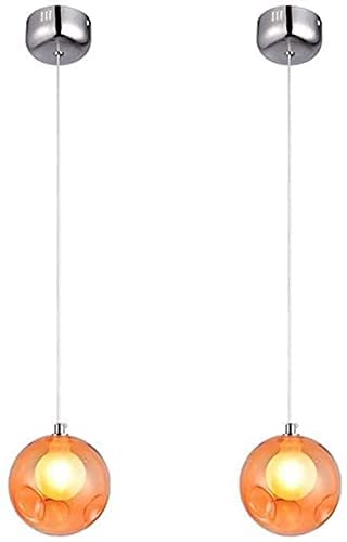 Lampe de lustre moderne à LED avec suspension G4 et abat-jour en boule de verre pour chambre