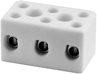Simet Bloque Terminal Cerámico 350°C/800°C, 10mm², 57A/450V (10), 6 Posiciones, Blanco Mate