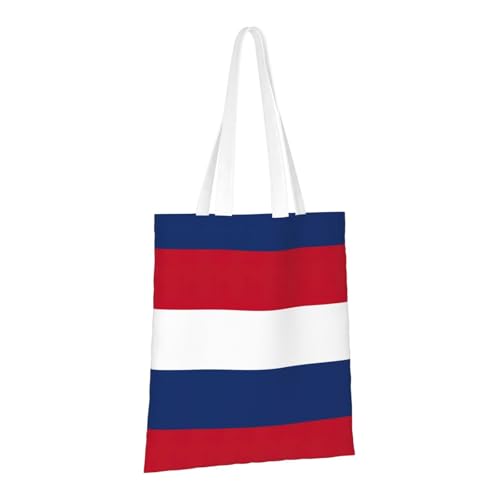 Dutch Flag Print Polyester Canvas Tote Bag, Shopping Bag With Reinforced Handles, Reusable2