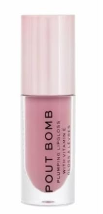 Makeup Revolution Plumping Lipgloss, Pout Bomb Sweetie Nude, With Vitamin E, 0.15 fl.oz (4.6ml)