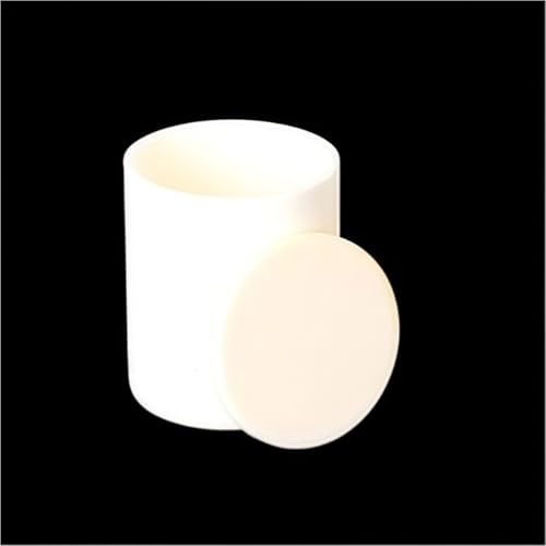 Moldes cilíndricos de alúmina de alta densidad con tapa for fusión y análisis - Capacidad de 0,8 a 70 ml, crisol industrial (1 unidad)(30 x 28mm x 12)