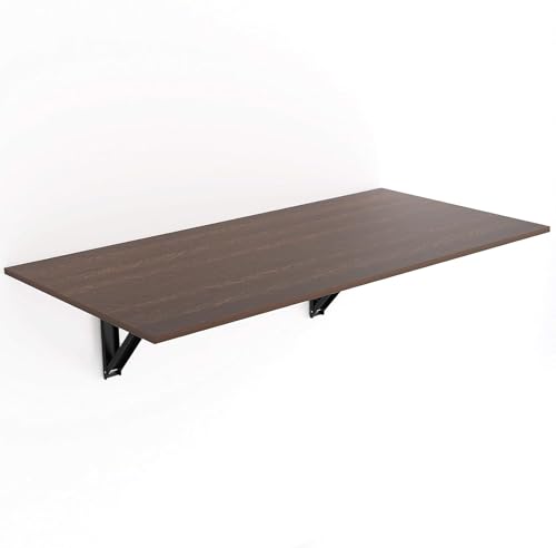 Image of INNOWIN Stunning Wall Mounted Foldable Dining Table 4-Seater | Engineered Wood | Dark Akacia Finish | Space Saving Design