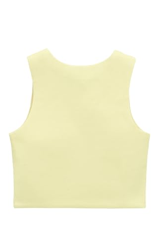 Image of Lilax Girls' Double Lined Sleeveless Basic Crop Tank Top