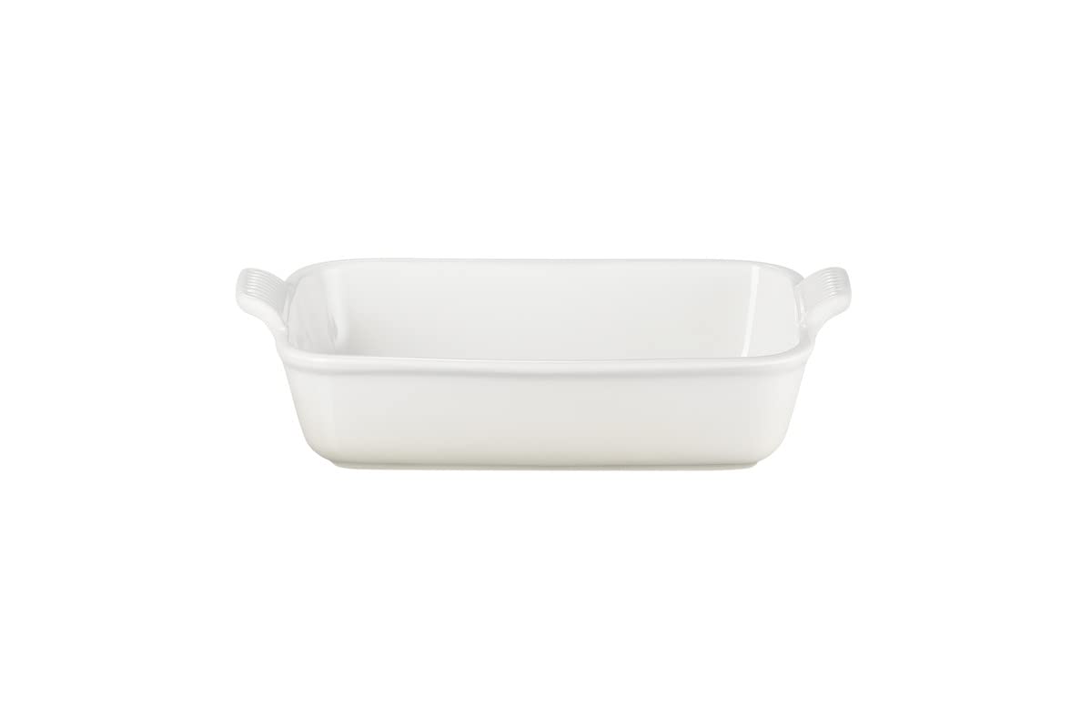 Le Creuset Heritage Rectangular Dish, Stoneware, 26 cm, 2.4 litres, Meringue