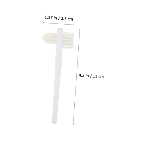 BATHVEVE 6 Stück Kleine Zahnbürsten für Zahnersatz Doppelköpfige Prothesenbürste Ergonomischer Griff Sanfte für Vollständige und Teilprothesen für Empfindliche Zähne – Bild 6