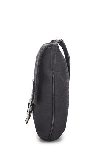 Pre-Loved Black Zucchino Canvas Tube Messenger Bag Small, Black3