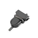 1 Stück Metallpresse Druckverschluss Zungenverschluss Aktentasche Federverschluss Schnappverschluss Dekoratives Lederhandwerk Hardware-Zubehör (Color : Gun black)