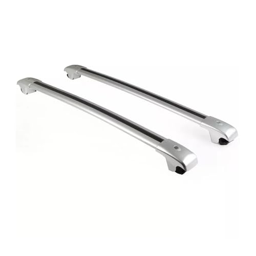 Bacas portaequipajes Con rieles techo 2 barras transversales portaequipajes para Nissan para Patrol 2010 2011 2012-2024 portaequipajes(Silver)
