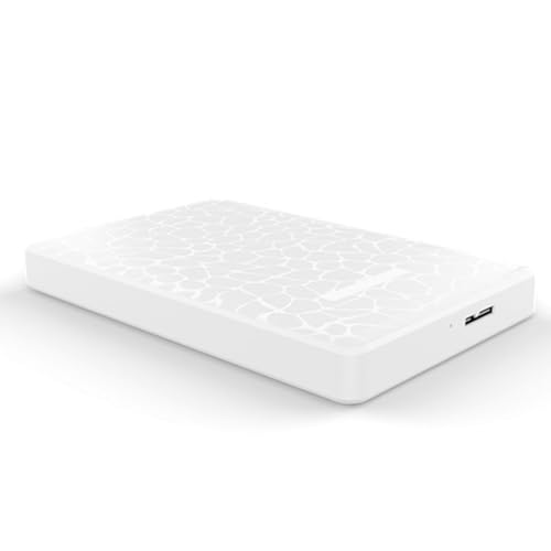 FUZHIK Metal 外付けハードドライブ 1TB / 320GB / 250GB/80GB USB 3.0 ポータブルモバイルバックアップストレージハードドライブ、PCデスクトップ、Ps4、ノートパソコン、スマートテレビに最適 (ホワイト、500GB