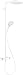 Produktbild hansgrohe wassersparendes Duschsystem Raindance Select S 240 PowderRain Regendusche (Duschkopf, Duschkopf, Duschstange, Thermostat, Schlauch, 3 Strahlarten) Mattweiß