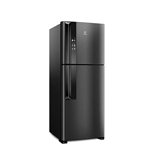 Geladeira IF55B Electrolux Top Freezer Frost Free Efficient Black Inox Look Tecnologia Autosense - 220V