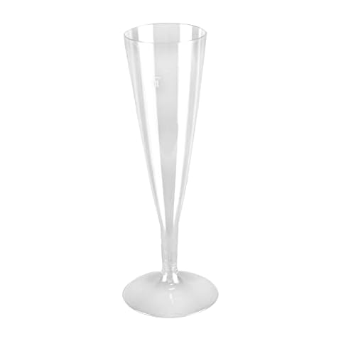 Palucart Flute 20 Pieces Clear Goblets 140 CC Resistant Easily mountable Cover