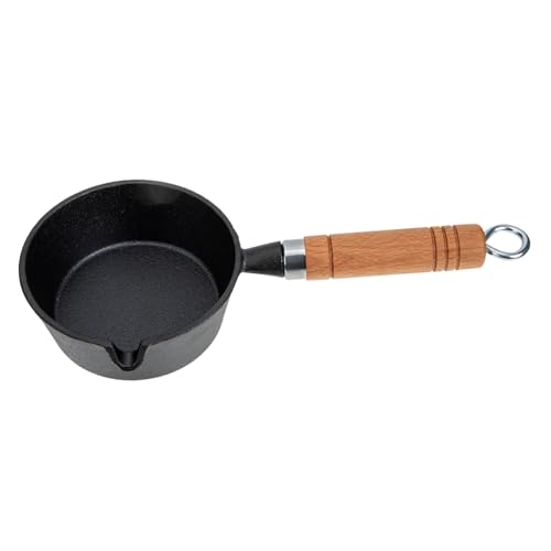 SOLUSTRE Cast Oil Pan Small Kitchen Frying Pan for Cooking Pancake Making Heat Resistant Design Ergonomic Handle for Home Use