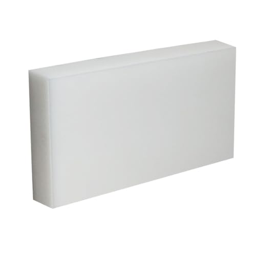 Image of 1 Pcs HDPE Plastic Sheet 1 inch Thick,Size 1 inch x 6 inch x 12 inch,High-Density Polyethylene(HDPE) Plastic Block for Machining,Home Improvements,DIY Projects (White)