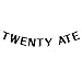 Twenty Ate-Banner, Party-Dekorationen zum 28. Geburtstag für Frauen und Männer, vorgespanntes, glitzerndes, skurriles Banner mit Karton für Party-Dekoration im Innenbereich, Schwarz