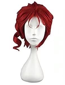 Artist Unknown JoJo's Wig Red Curly Short High Temperature Fiber Synthetic Hair Cosplay Wig Halloween