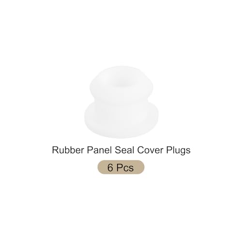 Image of Snap in Locking Hole Plugs Rubber Panel Seal Cover Drilled Silicone Caps, [for Kitchen Rubber, Waterproof Sealing Plugs] - 13mm /0.5in /White /6Pcs