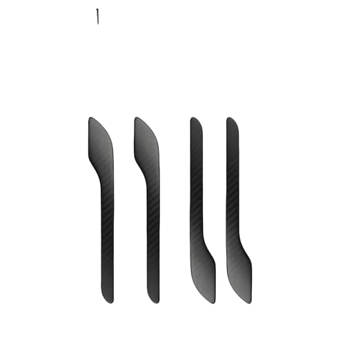 Tesla Model 3 Y 2017-2024 アクセサリー リアルカーボンファイバー ドアハンドルカバー フレーム ステッカー 外装トリム ボディキット対応(Matte Carbon Fiber)