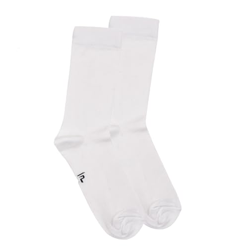 Image of FOOTPRINTS Kids Organic Cotton School Socks - Unisex - Calf length- Pack of 3 | White | Extra soft and Breathable
