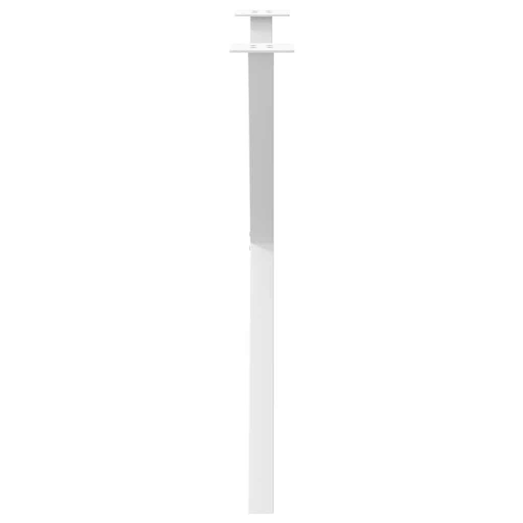 Hothingwell Nogi stołu w kształcie litery X, 2 sztuki, stal lakierowana proszkowo na biało, 80 x (72–73) cm, z regulowanymi poziomami i wstępnie nawierconymi otworami dla łatwego montażu