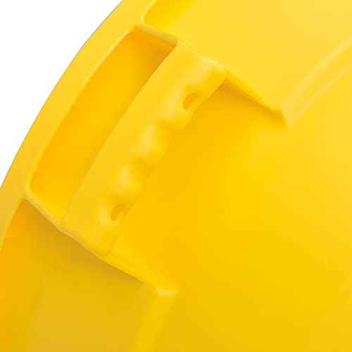 Caneca de basura redonda 20 gal plástica amarilla miniatura 5