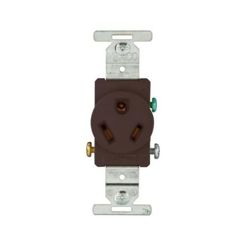 Eaton Wiring Devices 834B-BOX - Recp Single 20A 277V 2P3W Str Swire BR - 1EA