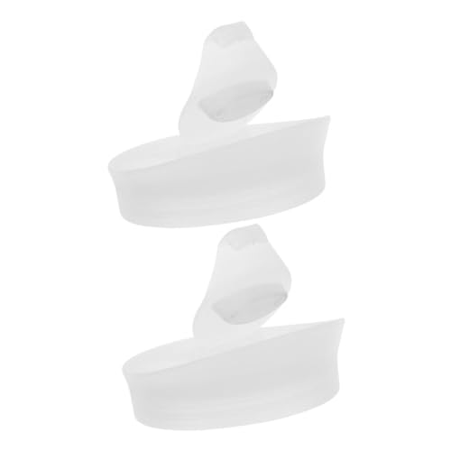 Luxshiny 2stücke Karaffendeckel mit Ausgießer aus Kunststoff Spritzwassergeschützter Getränkekrugdeckel Auslaufsicherer Verschluss für Saftflaschen und Wasserkrüge